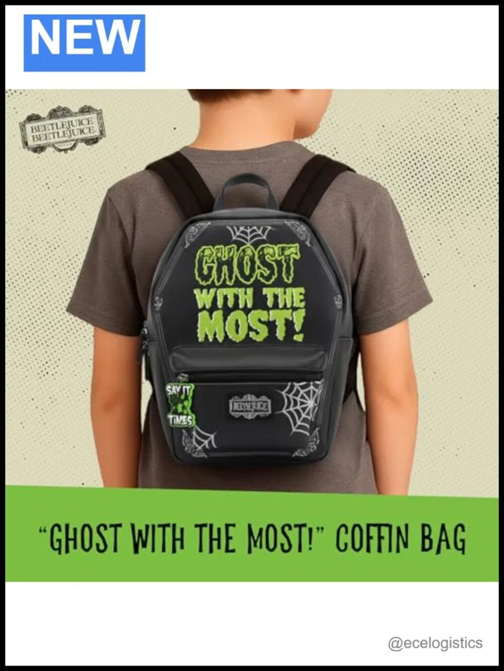 Coffin-Shaped Mini Backpack Halloween Purse Gift Ghost with Most Polyurethane